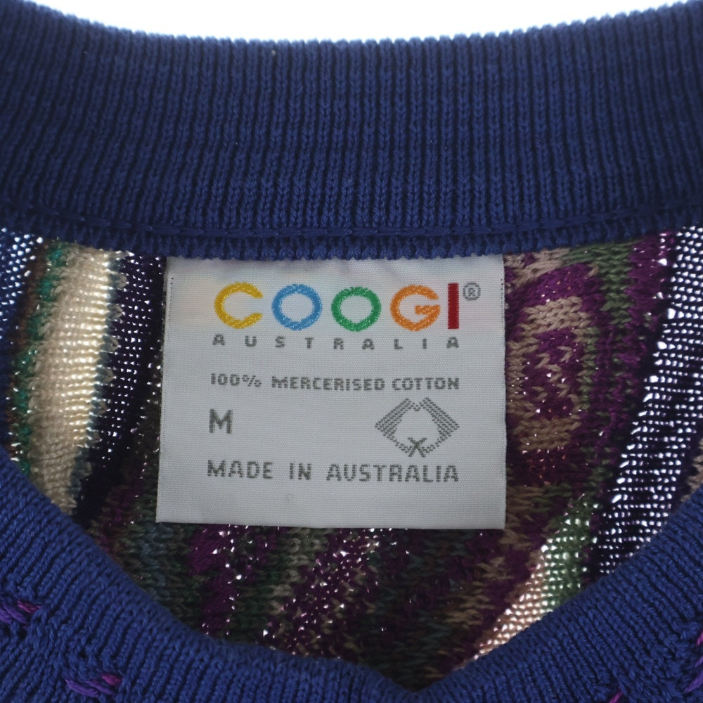 COOGI(クージー) 3D DESIGN KNIT SWEATER ケーブル コットン 長袖ニットセーター マルチカラー