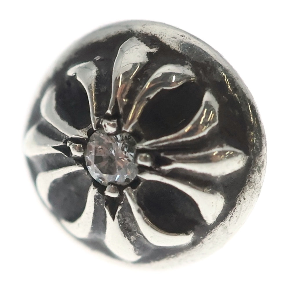 CHROME HEARTS(クロムハーツ) STUD CRSBLL 1/DIA クロスボールスタッドピアス 1ダイヤ シルバー