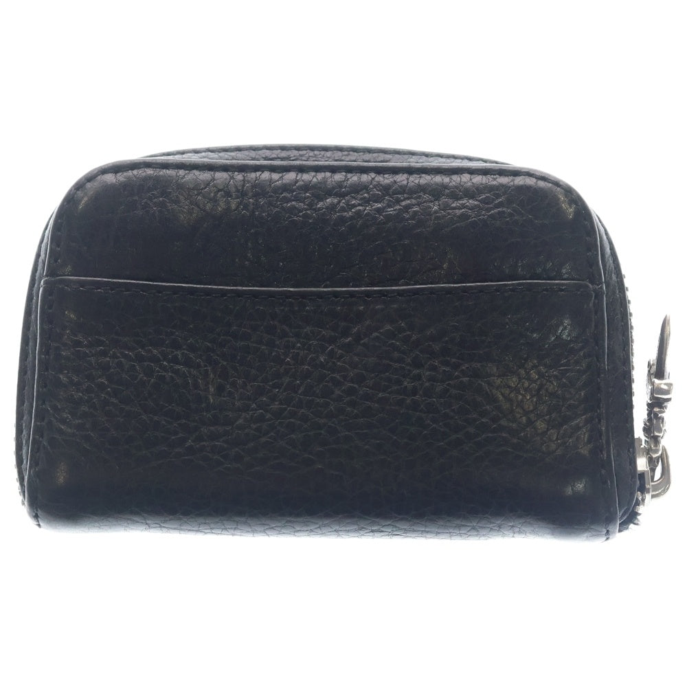 CHROME HEARTS(クロムハーツ) COIN CASE ダガーラウンドジップレザーコインケース 財布 ブラック