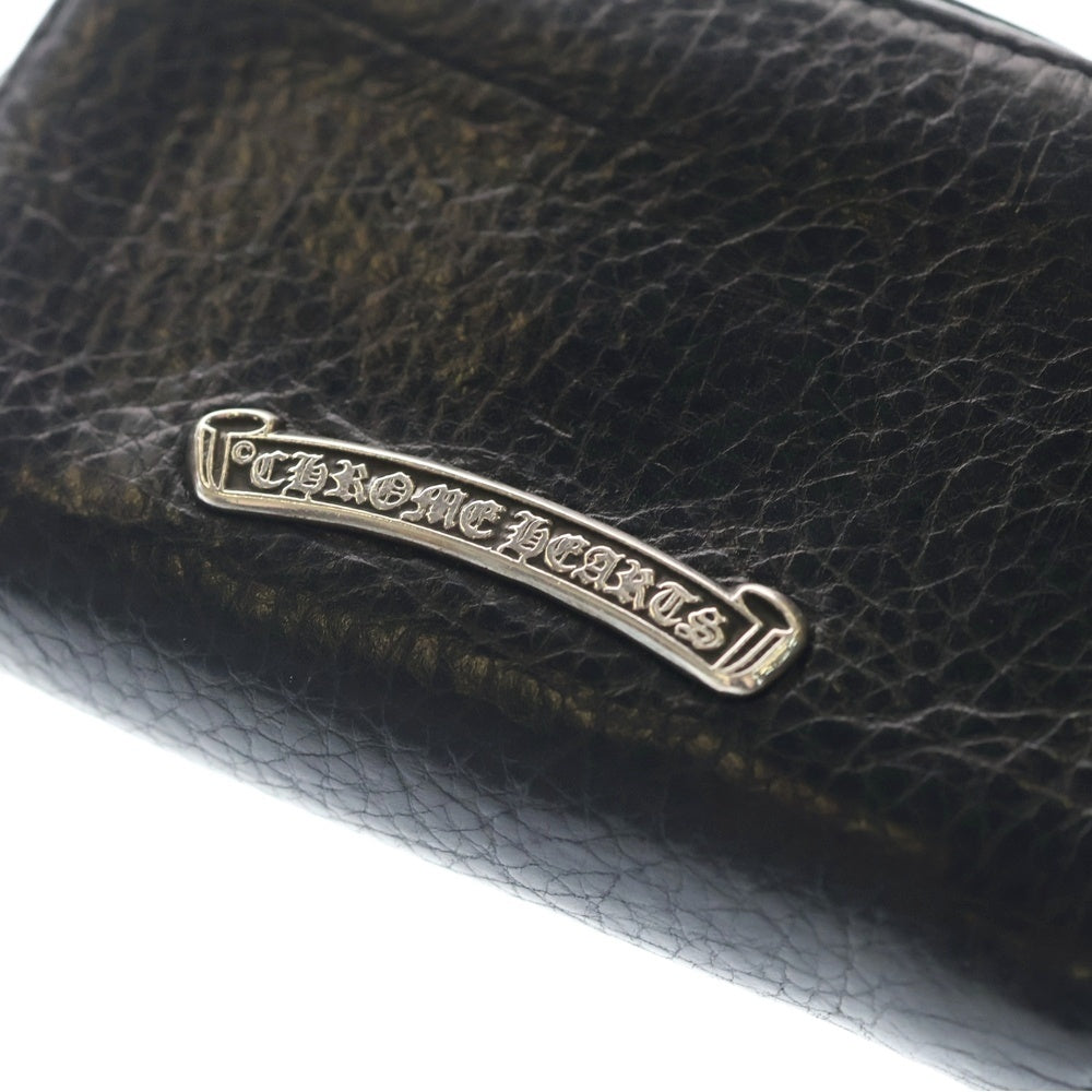 CHROME HEARTS(クロムハーツ) COIN CASE ダガーラウンドジップレザーコインケース 財布 ブラック