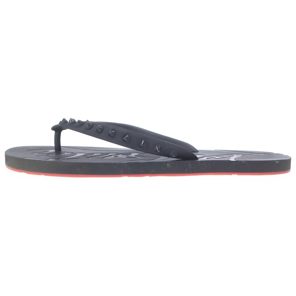 CHRISTIAN LOUBOUTIN(クリスチャンルブタン) LOUBI FLIP DONNA FLAT RUBB ビーチサンダル フラット シューズ ブラック