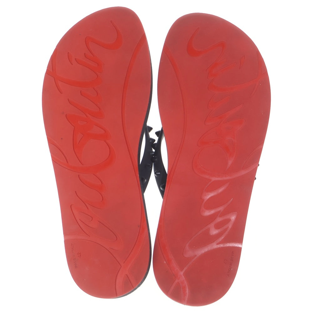 CHRISTIAN LOUBOUTIN(クリスチャンルブタン) LOUBI FLIP DONNA FLAT RUBB ビーチサンダル フラット シューズ ブラック