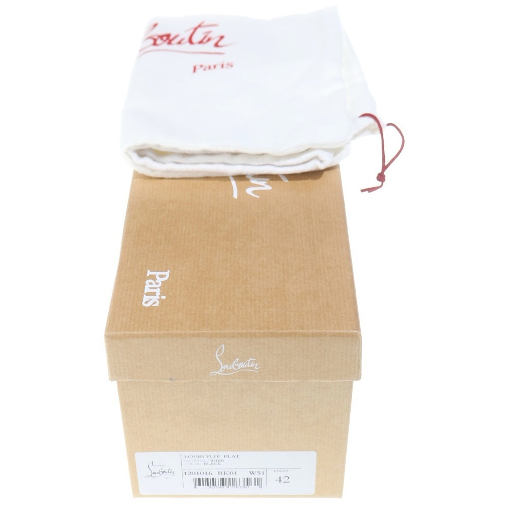 CHRISTIAN LOUBOUTIN(クリスチャンルブタン) LOUBI FLIP DONNA FLAT RUBB ビーチサンダル フラット シューズ ブラック