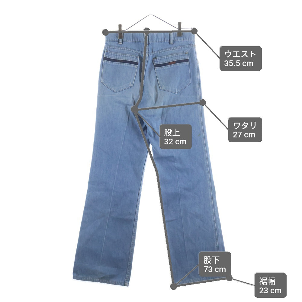 Levi's(リーバイス) 70-80s VINTAGE 317 ボタン裏33 42TALON ジップフライ ブーツカット フレア デニムパンツ インディゴ