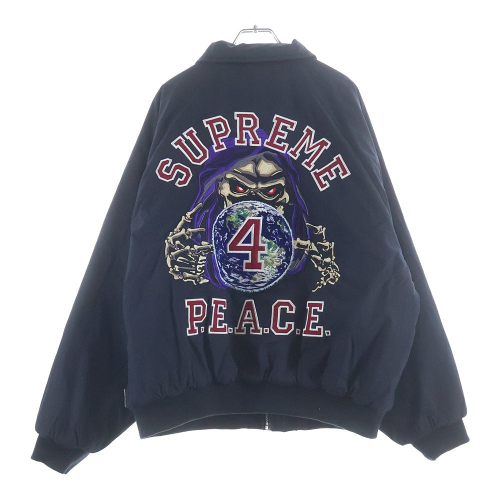 SUPREME(シュプリーム) 23AW Peace Embroidered Work Jacket エンブロイダリーワークジャケット バックグラフィック刺繍ブルゾン ブラック