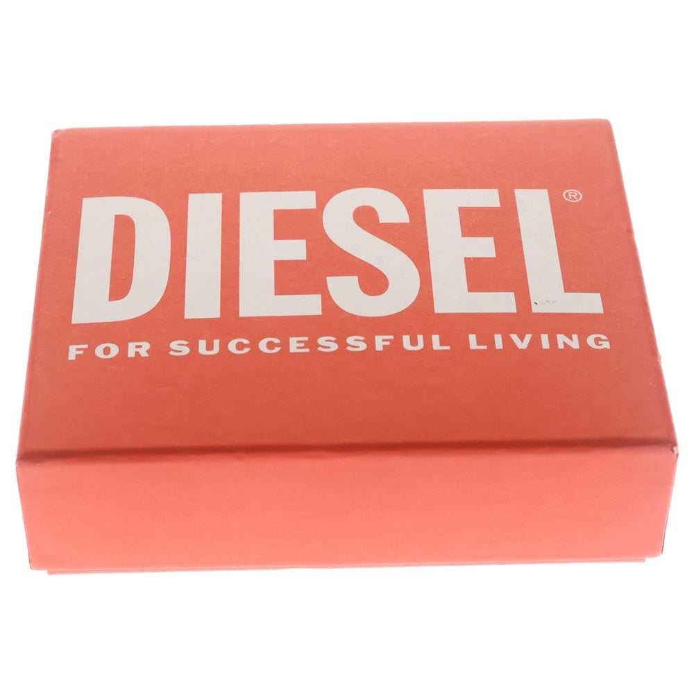 DIESEL(ディーゼル) 1DR TRI FOLD COIN XS II ワンダートリフォルドコイン メタルDロゴ シ ミニウォレット 三つ折り財布 ブラック X09887PR818
