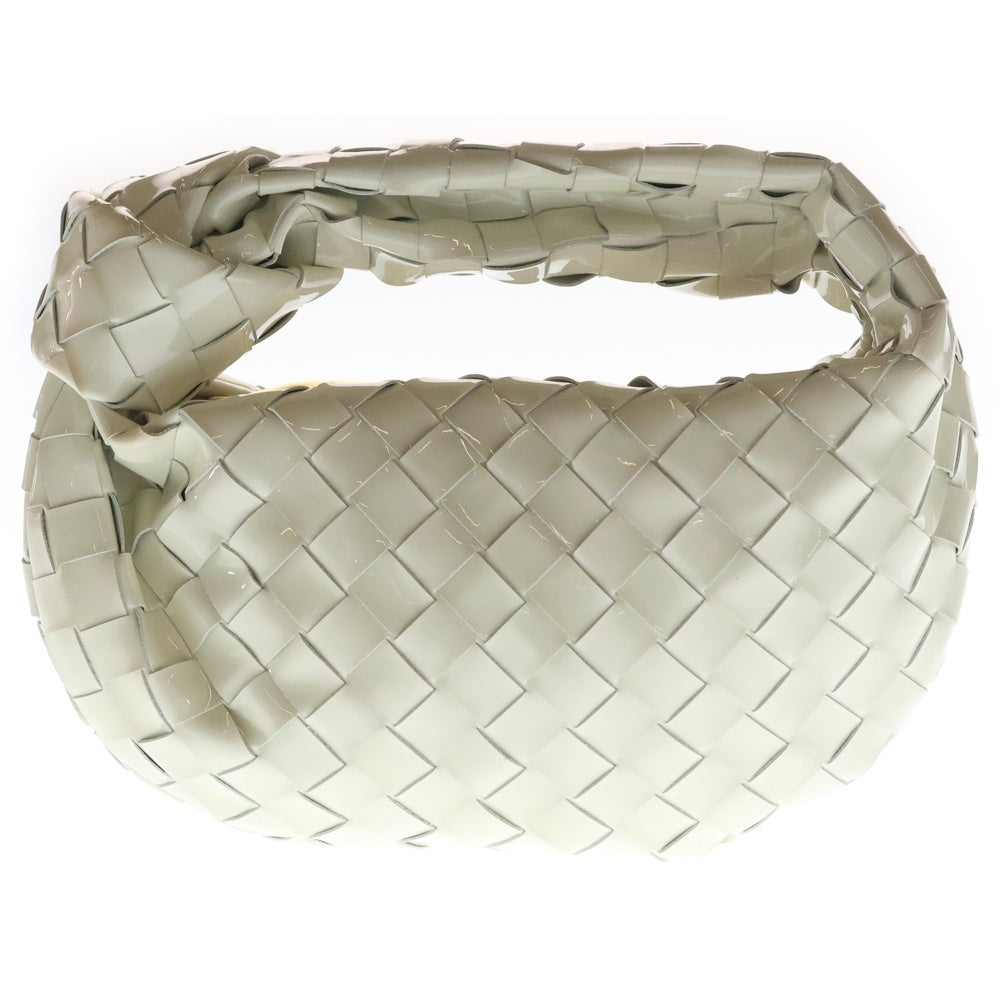 BOTTEGA VENETA(ボッテガヴェネタ) ミニ ジョディ イントレチャート エナメル パテントレザー ハンドバッグ ホワイト 651876 レディース