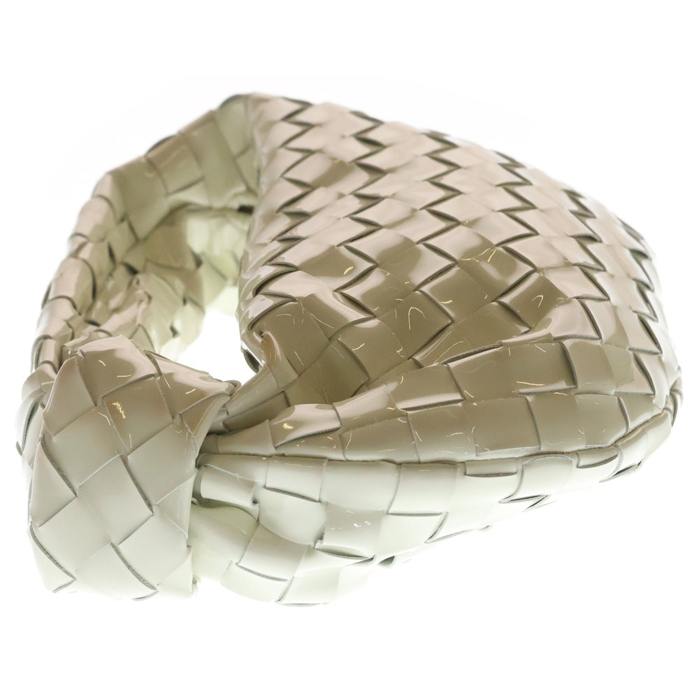 BOTTEGA VENETA(ボッテガヴェネタ) ミニ ジョディ イントレチャート エナメル パテントレザー ハンドバッグ ホワイト 651876 レディース