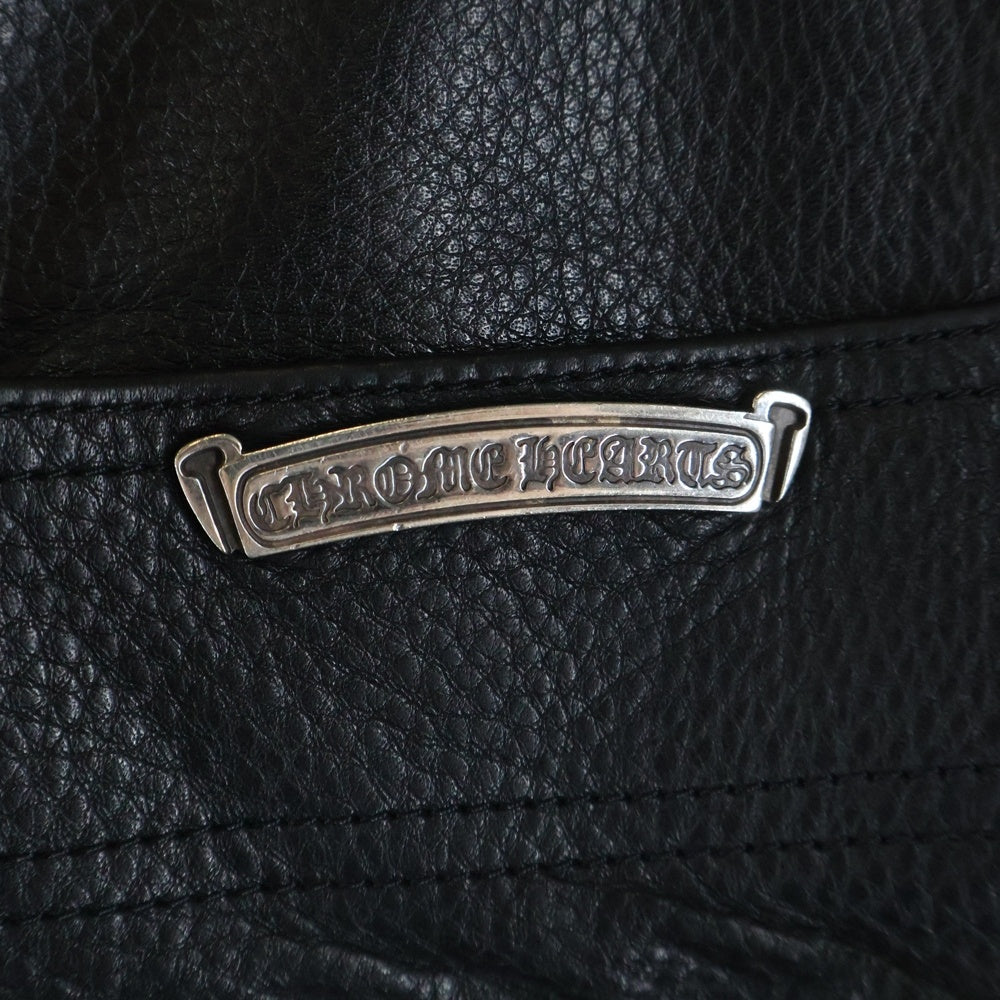 CHROME HEARTS(クロムハーツ) Carpenter Double Knee Leather Pants カーペンター ダブルニー レザーパンツ ブラック