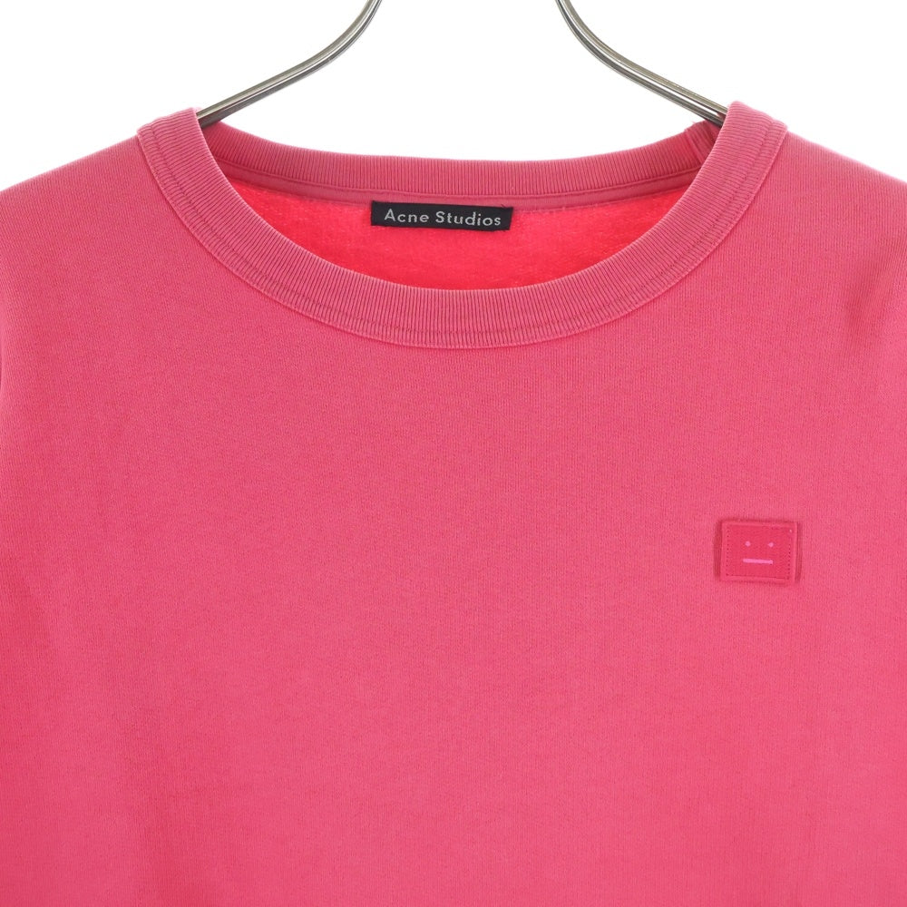 Acne Studios(アクネ ストゥディオズ) FAIRVIEW FACE クルーネック スウェットトレーナー ピンク