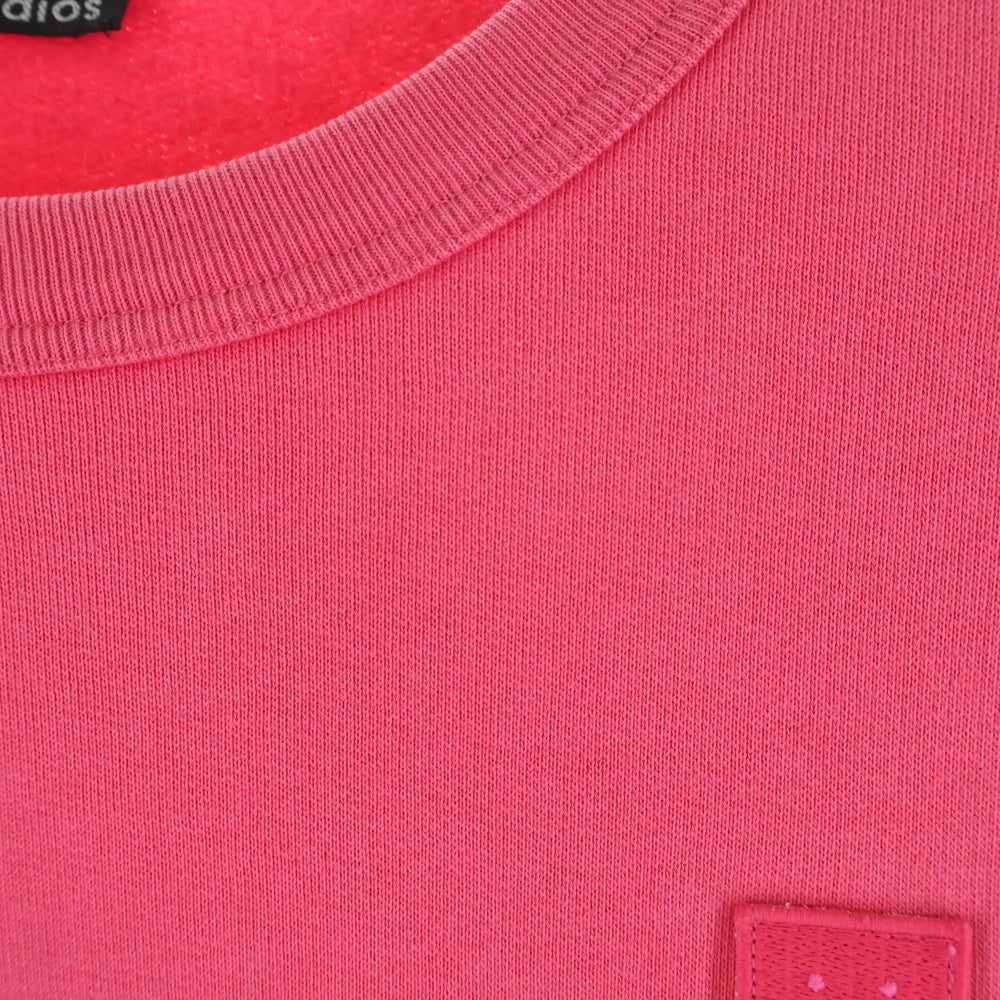 Acne Studios(アクネ ストゥディオズ) FAIRVIEW FACE クルーネック スウェットトレーナー ピンク