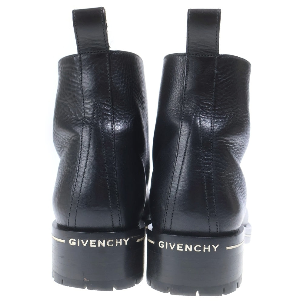 GIVENCHY(ジバンシィ) RICHMOND BOOT ZIP リッチモンド アンクルロゴ ジップアップ レザーブーツ ブラック BH600TH09K