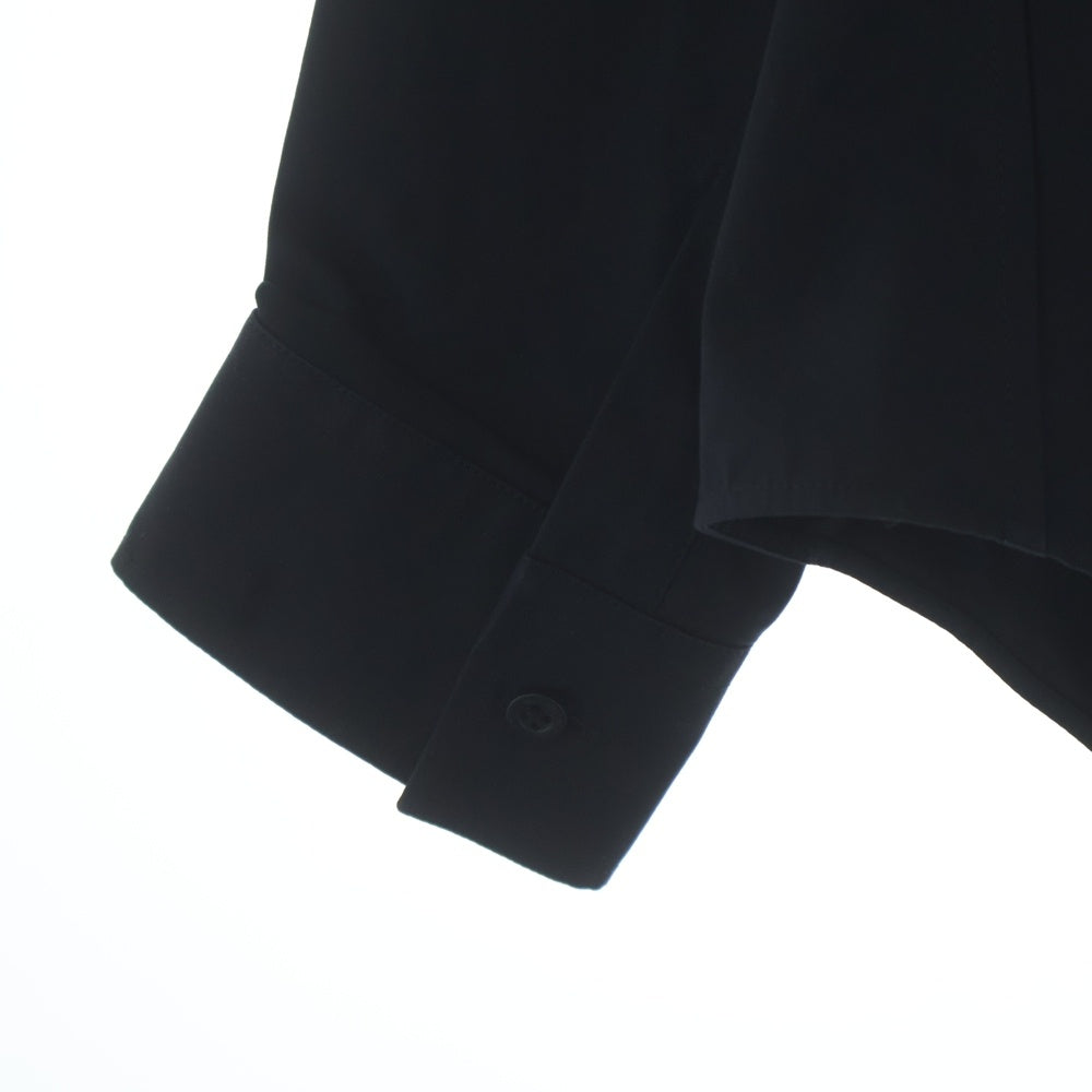 BALENCIAGA(バレンシアガ) 胸ポケット ロゴエンブロイダリー ボタンダウン 長袖シャツ ブラック 621896 TIM39