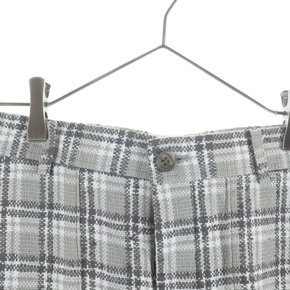 THOM BROWNE(トムブラウン) CLASSIC TOROUSER チェック柄 裏地トリコロール クラシック トラウザーパンツ グレー MTU276A-06139035