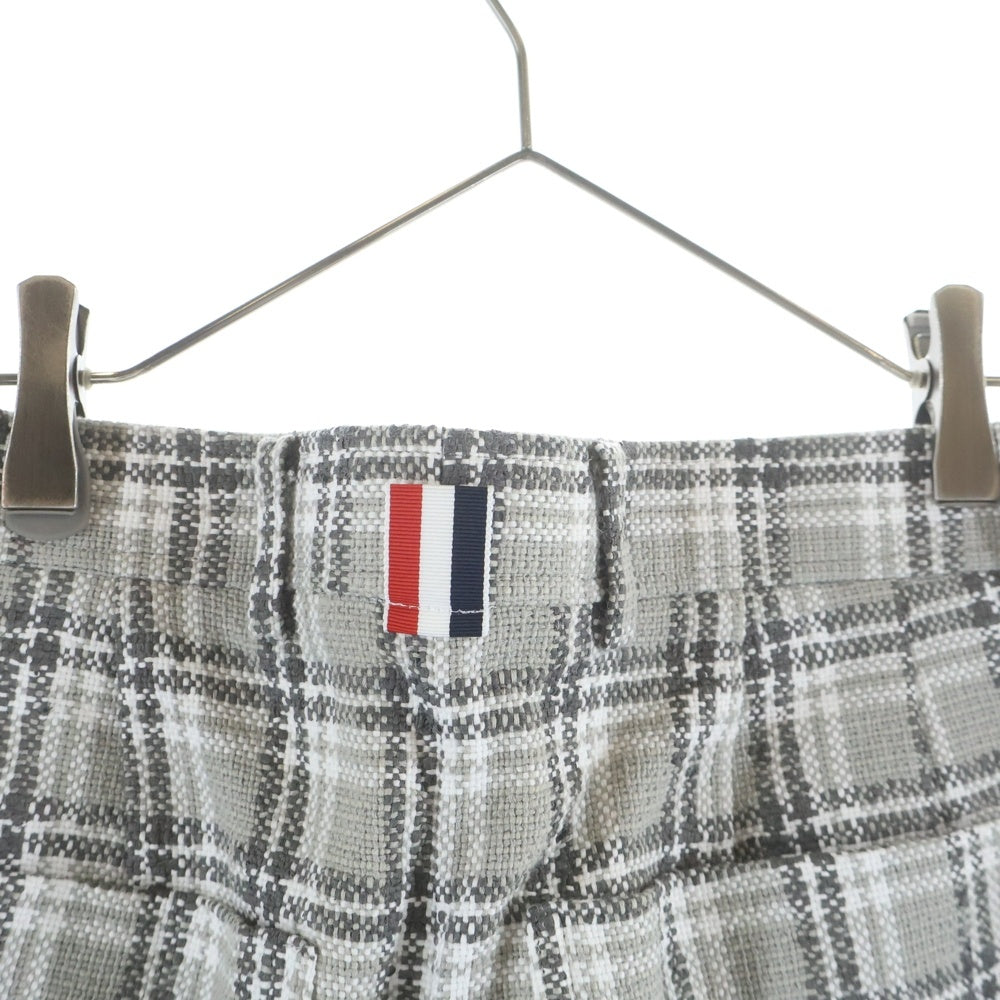 THOM BROWNE(トムブラウン) CLASSIC TOROUSER チェック柄 裏地トリコロール クラシック トラウザーパンツ グレー MTU276A-06139035