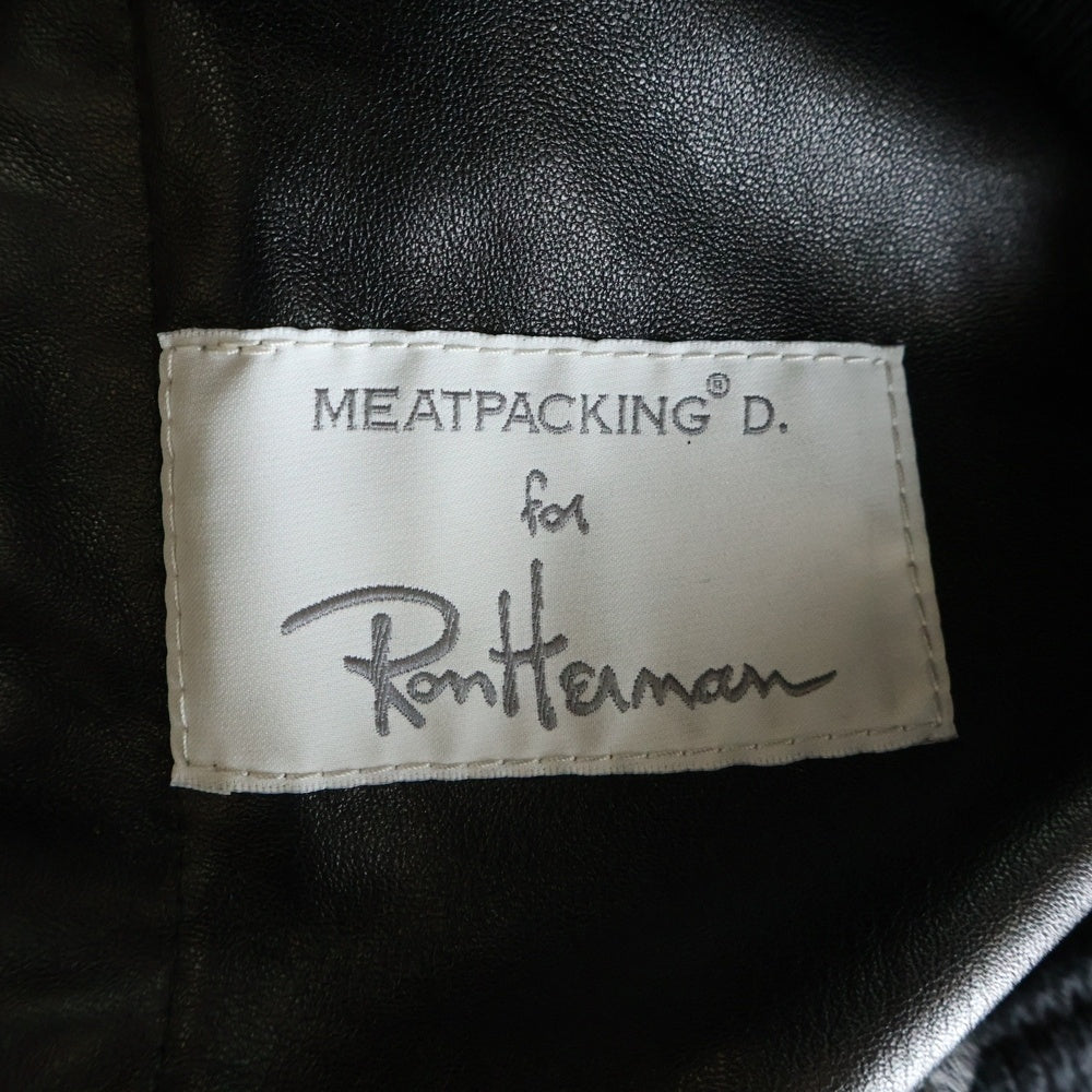 MEATPACKING D for Ron Herman(ミートパッキング ディーフォー ロンハーマン) ラムスキンレザー ムートンボアジャケット ブラック 3020400135