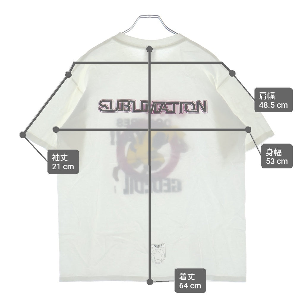 GOODENOUGH(グッドイナフ) 90s 1999 × 宇野薫 × FINESEE GEDEVIL TEE フィネス 柔術 グラフィックプリント クルーネック 半袖Tシャツ カットソー ホワイト