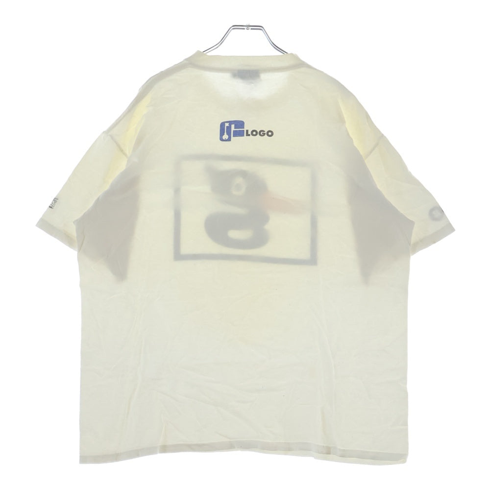 GOODENOUGH(グッドイナフ) 90s 1998 初期 USA製 アヒル ダックプリント クルーネック 半袖Tシャツ カットソー ホワイト