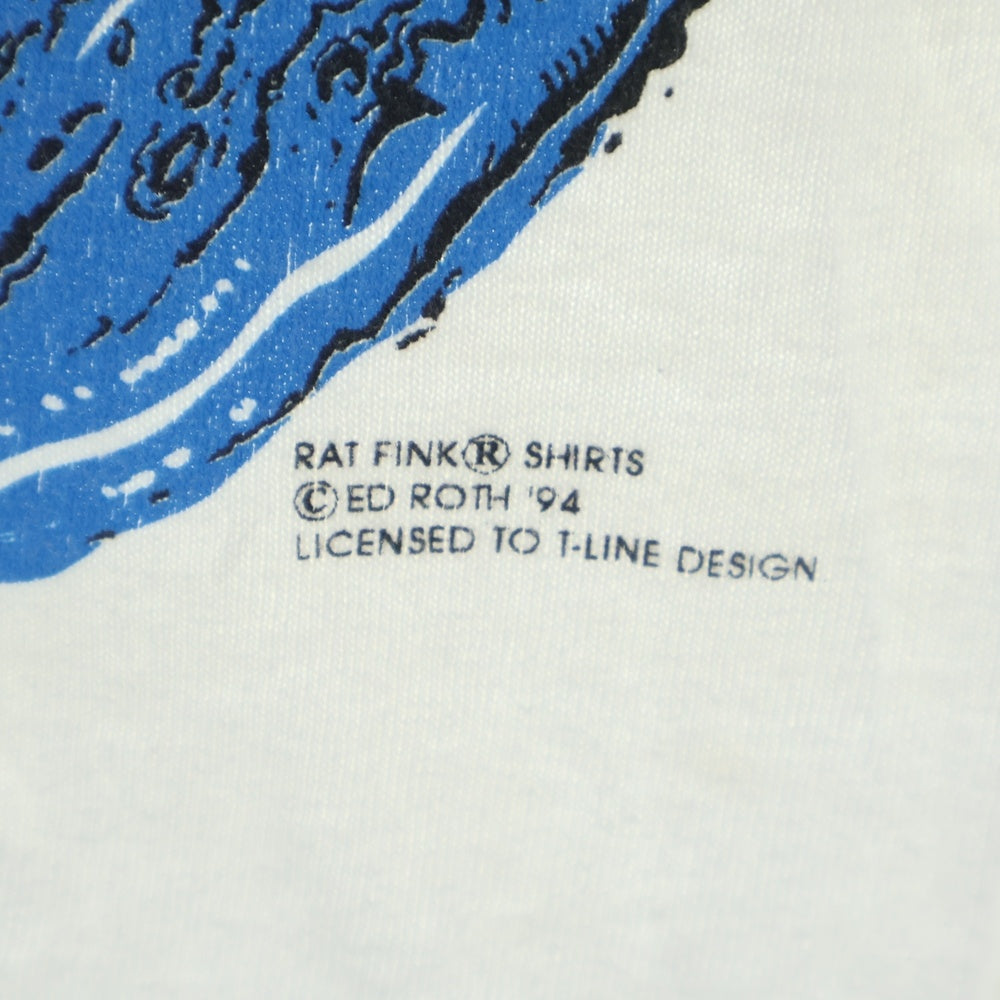 VINTAGE(ヴィンテージ) 90s RAT FINK SURFFINK TEE ALLSPORTタグ ラットフィンク サーフフィンク クルーネック 半袖Tシャツ カットソー ホワイト
