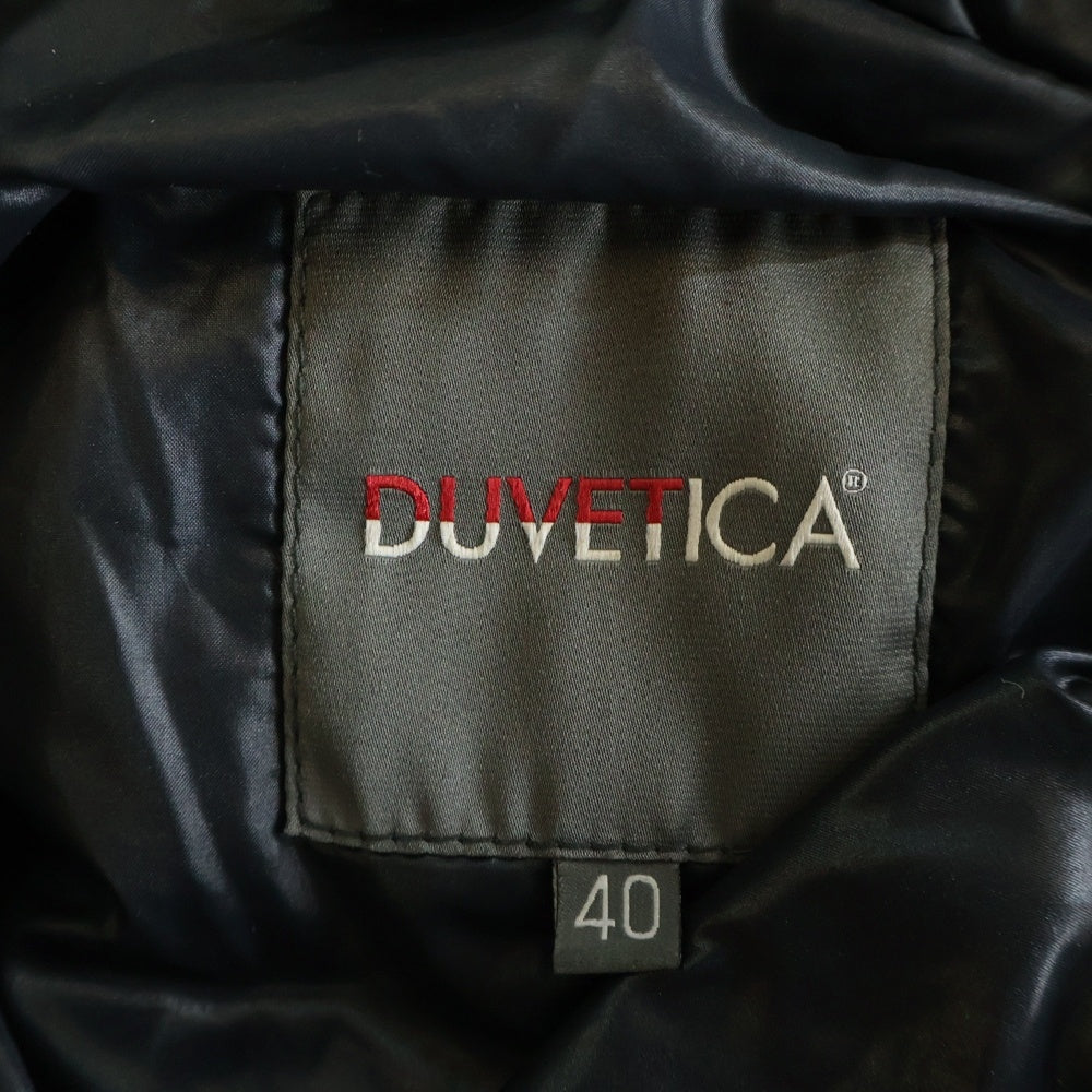 DUVETICA(デュベティカ) 13A ALIA-WOOL ファー付き ジップアップフーディー ロングダウンジャケット グレー レディース