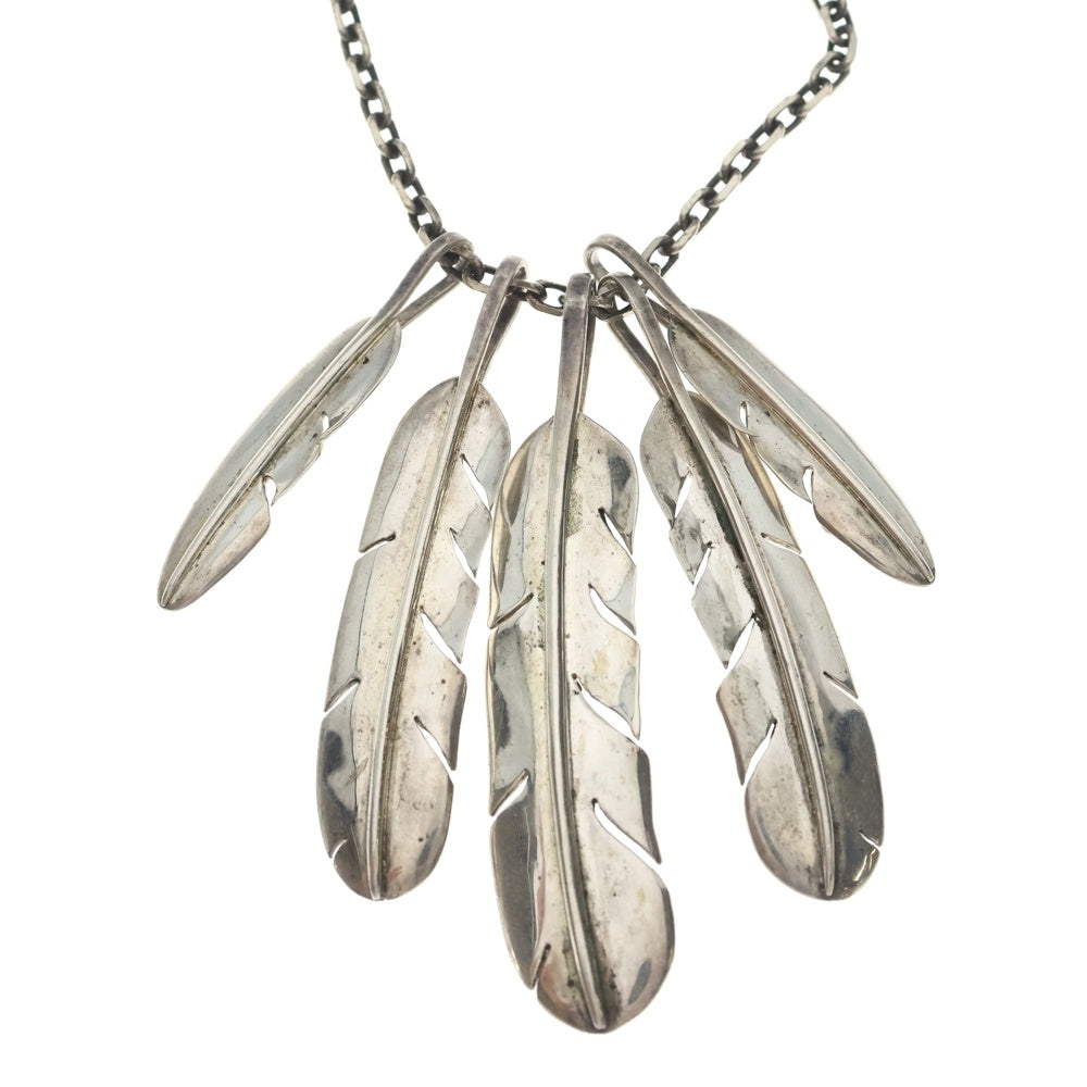 JAM HOME MADE(ジャムホームメイド) NAKED FEATHER ネイキッド フェザー 5枚付き ペンダント ネックレス シルバー