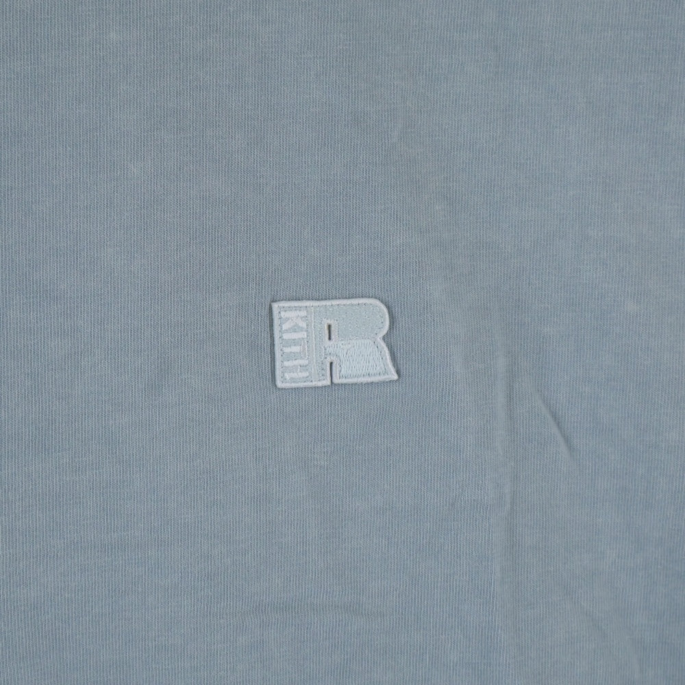 KITH(キス) 21SS ×RUSSELATHLETIC LAX TEE ラッセルアスレチック フロントロゴエンブロイダリー クルーネック 半袖Tシャツ カットソー ブルー 21-071-060-0027-3-0