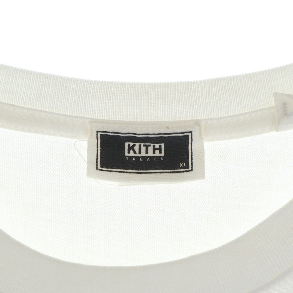 KITH(キス) 22SS TREATS OPPOSITES ATTRACT TEE トリーツ オポジット アトラクト プリント クルーネック 長袖Tシャツ カットソー ホワイト 22-070-066-0000-1-0