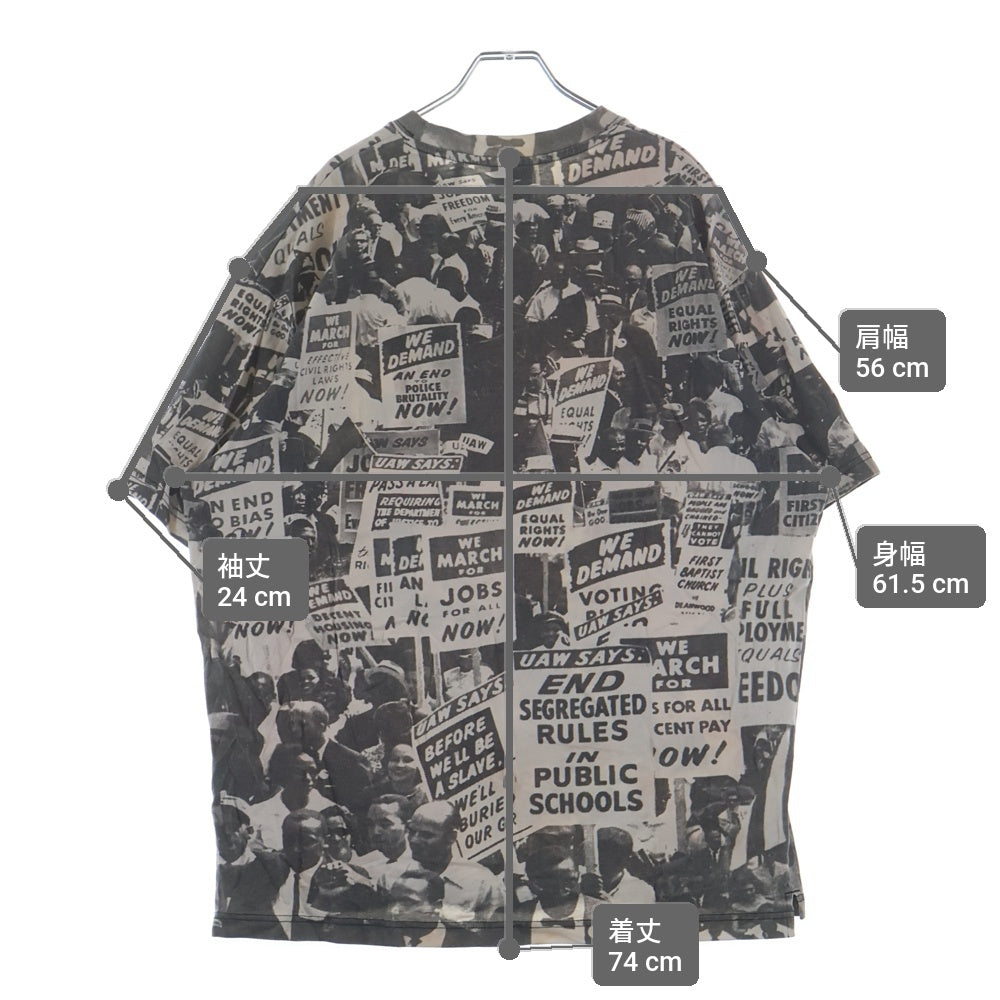 KITH(キス) 21SS MARCH ON WASHINGTON TEE キング牧師 ワシントン大行進 プリント クルーネック 半袖Tシャツ カットソー グレー 21-071-060-0003-1-0