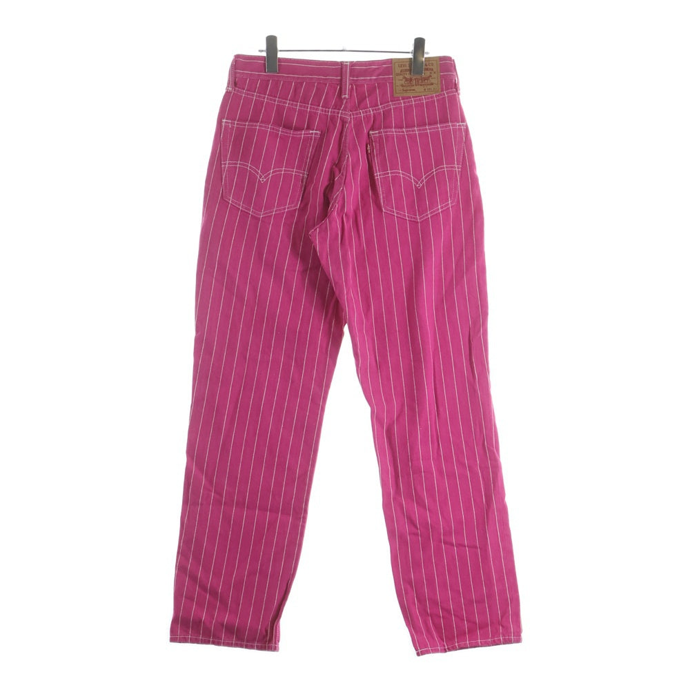 SUPREME(シュプリーム) × Levi's Pinstripe 505 Jeans リーバイス ピンストライプ ストレート デニムパンツ ピンク