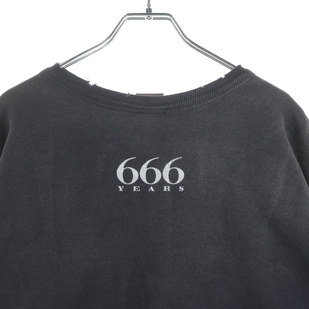 SAINT MICHAEL(セントマイケル) 24AW CREW SWEAT RAINBOW レインボー クルーネックスウェットトレーナー ブラック SM-YS1-0000-030