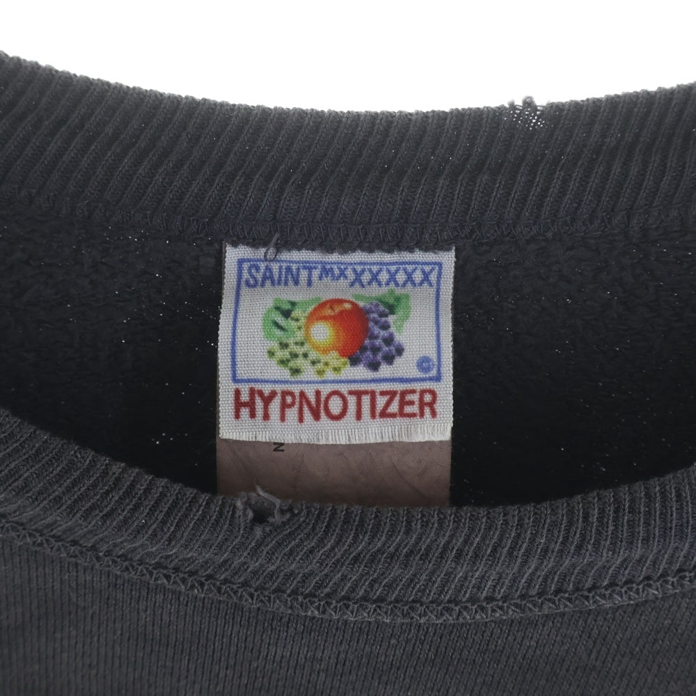 SAINT MICHAEL(セントマイケル) 24AW CREW SWEAT RAINBOW レインボー クルーネックスウェットトレーナー ブラック SM-YS1-0000-030
