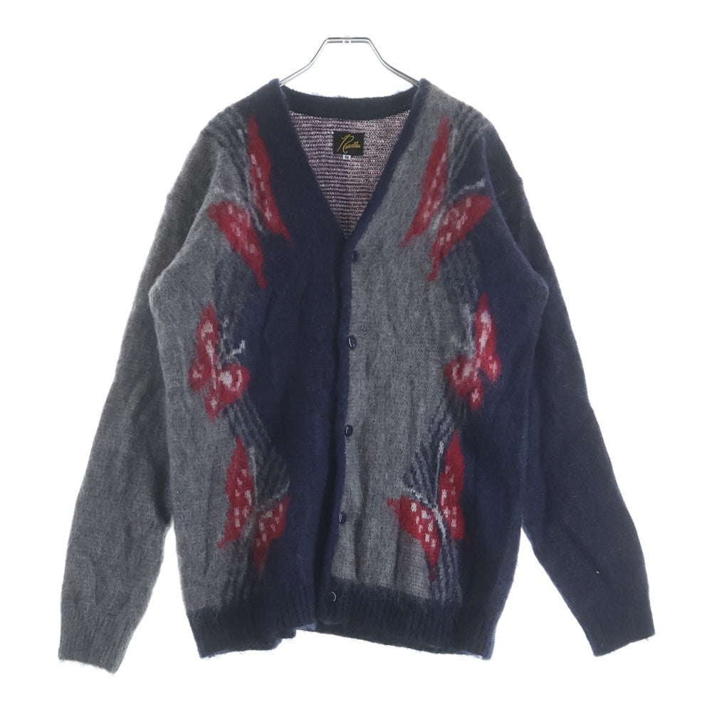 Needles(ニードルス) 22AW MOHIAR PAPILLON CARDIGAN モヘア パピヨン カーディガン グレー LQ275