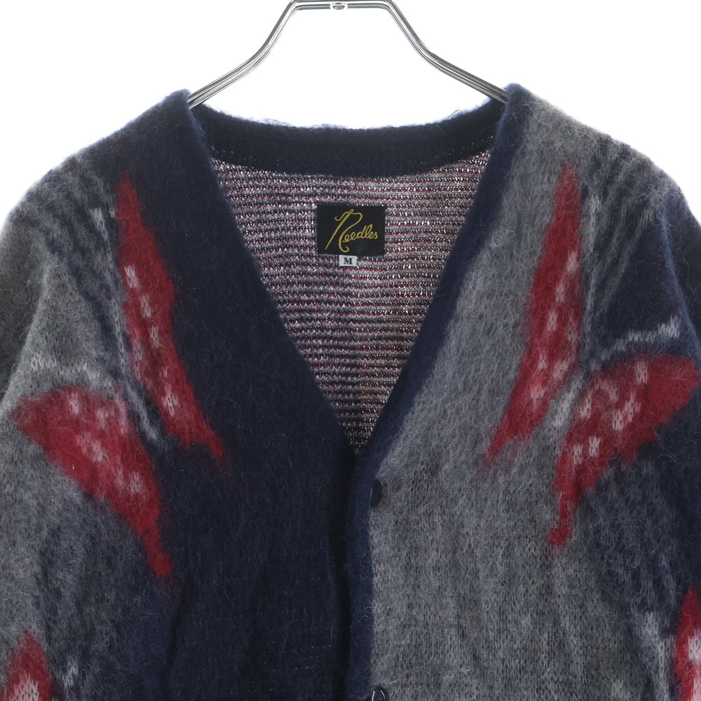 Needles(ニードルス) 22AW MOHIAR PAPILLON CARDIGAN モヘア パピヨン カーディガン グレー LQ275