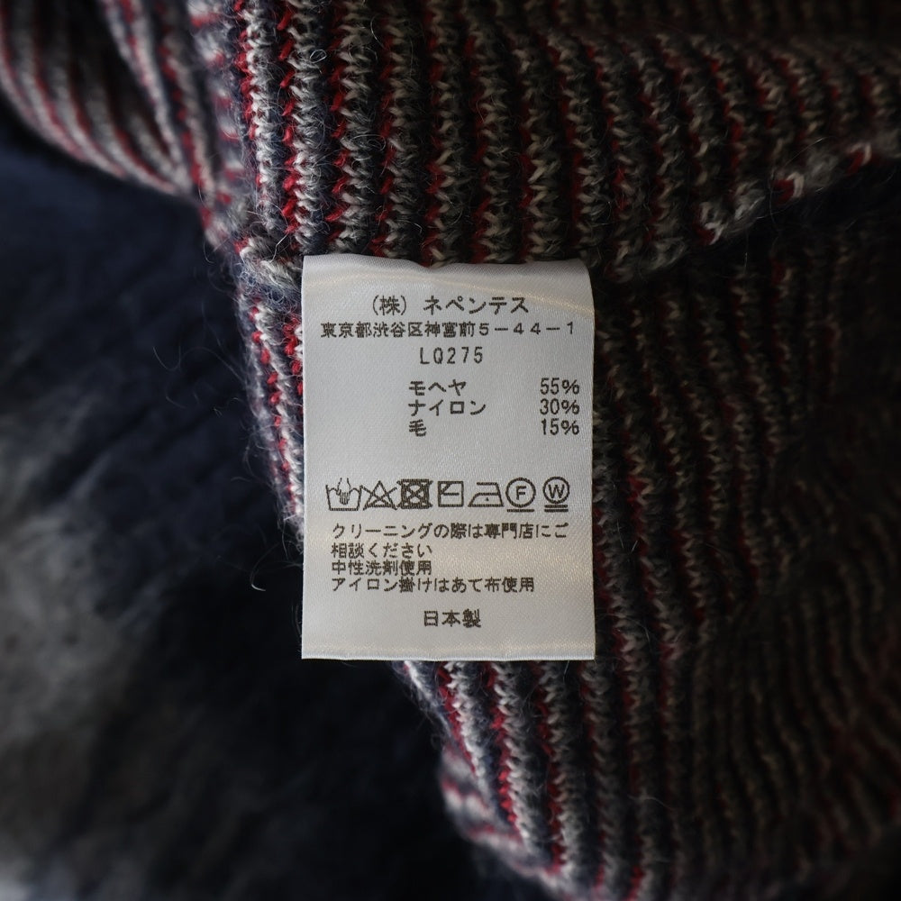 Needles(ニードルス) 22AW MOHIAR PAPILLON CARDIGAN モヘア パピヨン カーディガン グレー LQ275