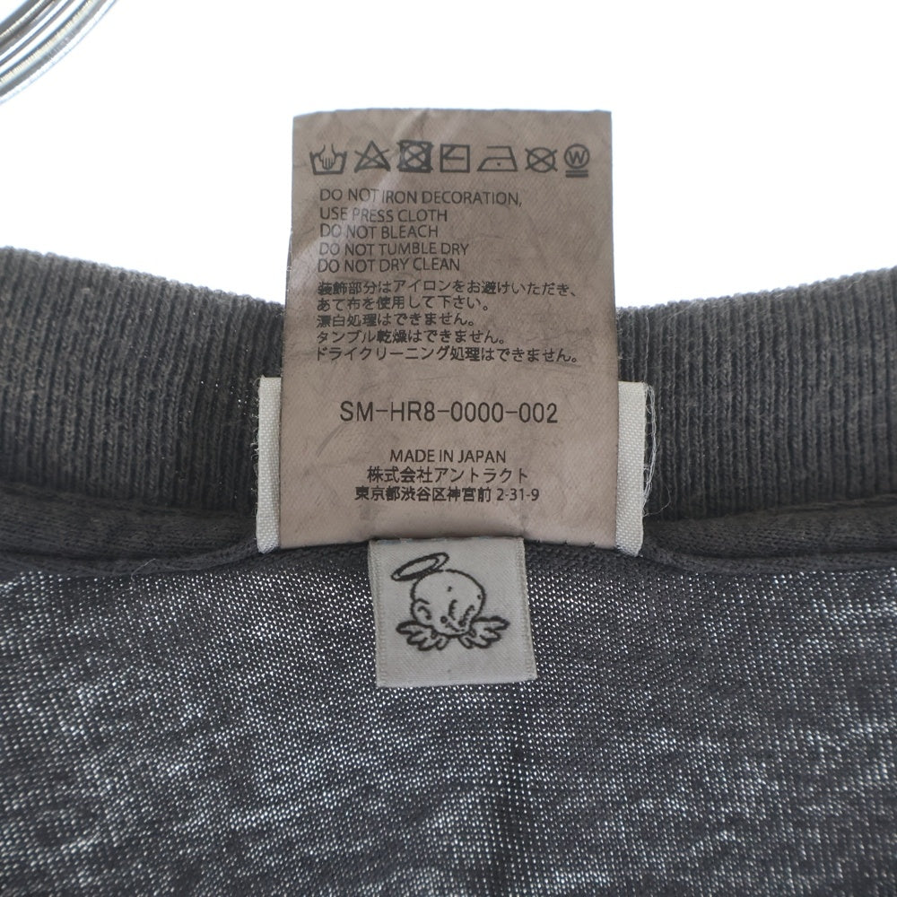 SAINT MICHAEL(セントマイケル) 25SS DEVIL DADDY Tee デビルダディ ヴィンテージ加工 プリント半袖Tシャツ カットソー ブラック SM-HR8-0000-002