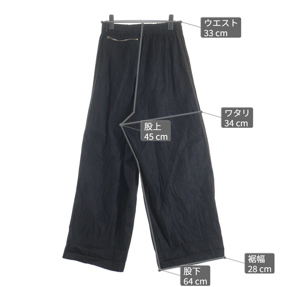 Needles(ニードルス) × NUBIAN H.D. TRACK PANTS DENIM NUBIAN別注 サイドラメ加工 デニム トラックパンツ グレー OT1584