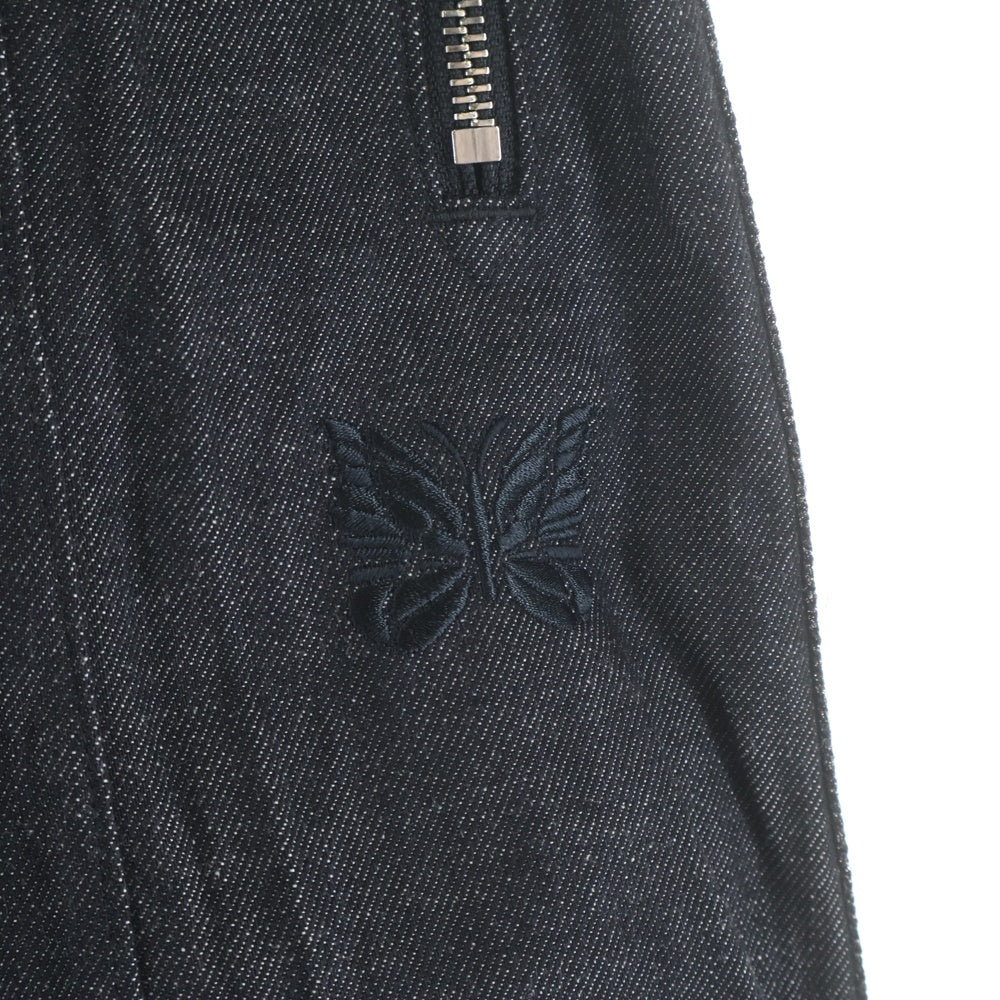 Needles(ニードルス) × NUBIAN H.D. TRACK PANTS DENIM NUBIAN別注 サイドラメ加工 デニム トラックパンツ グレー OT1584