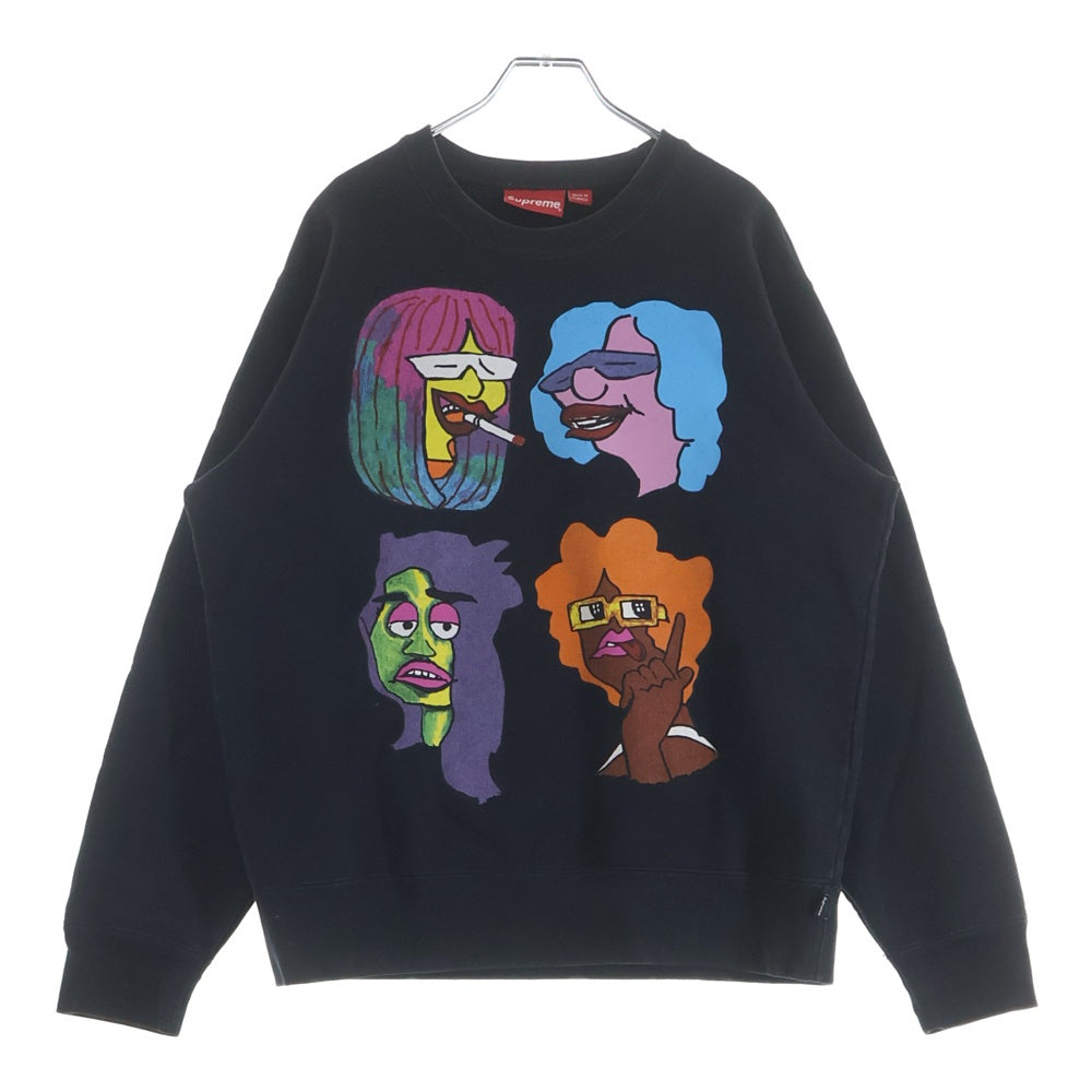 SUPREME(シュプリーム) 17AW Gonz Heads Crewneck ゴンズ クルーネックスウェットトレーナー ブラック