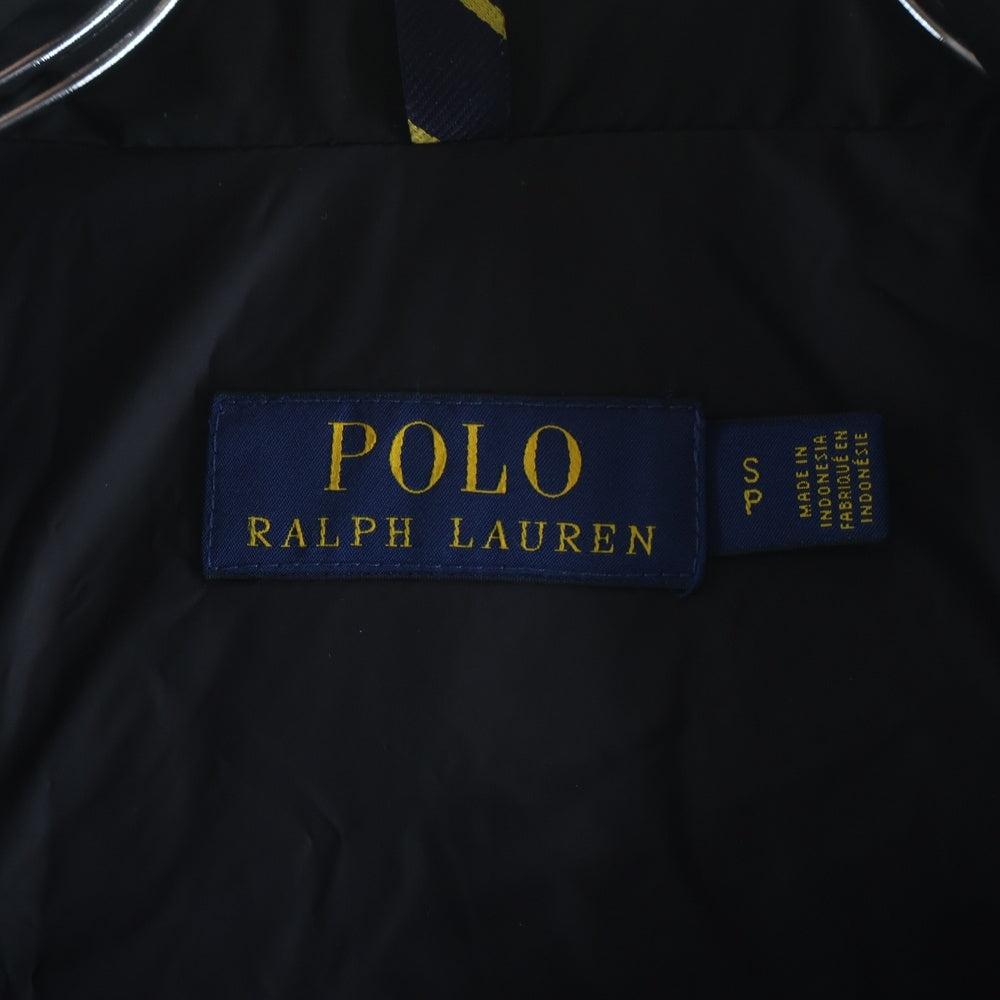 POLO RALPH LAUREN(ポロラルフローレン) スモールポニー エンブロイダリー フード切り替え ダウン パファージャケット フーディ ブラック 0200015460/710810936001