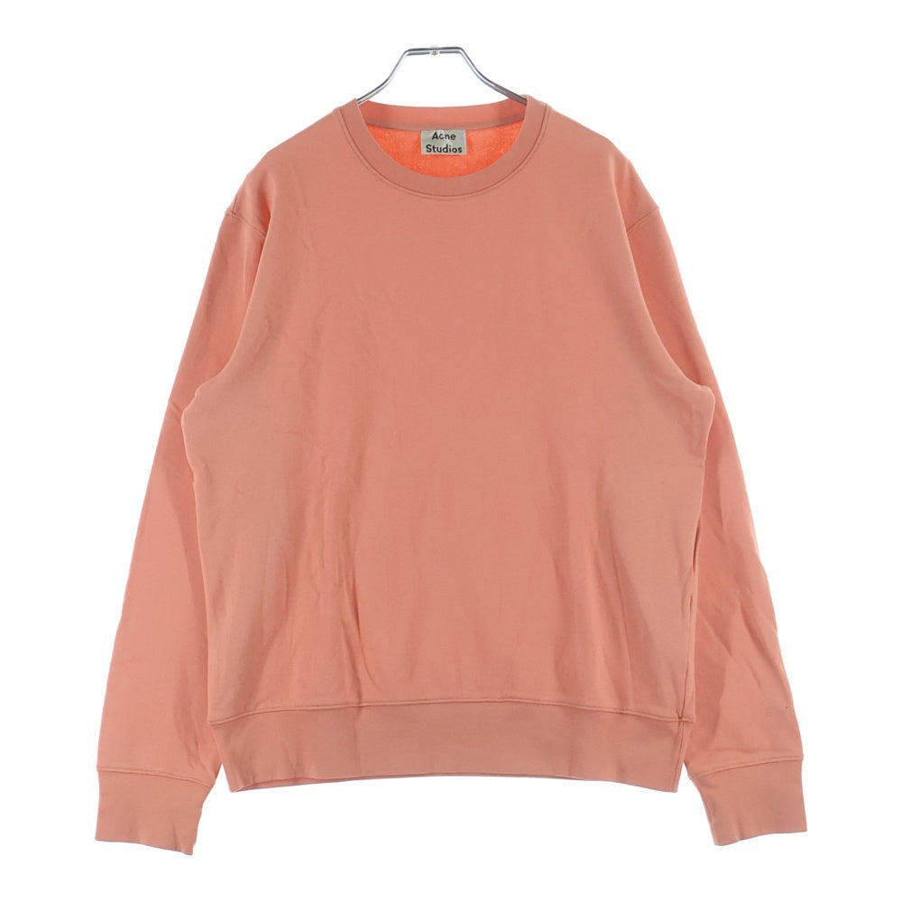 Acne Studios(アクネ ストゥディオズ) 裏毛 コットン クルーネック スウェットシャツ トレーナー オレンジ