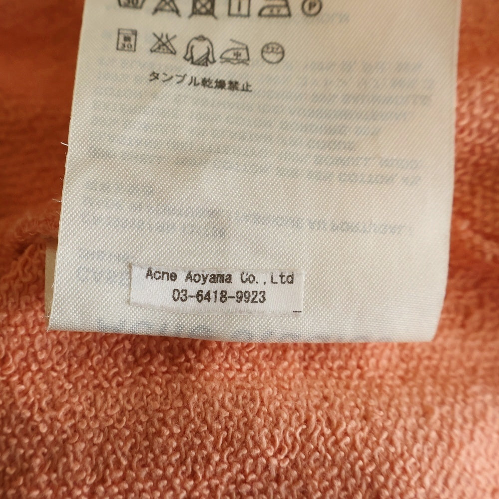 Acne Studios(アクネ ストゥディオズ) 裏毛 コットン クルーネック スウェットシャツ トレーナー オレンジ