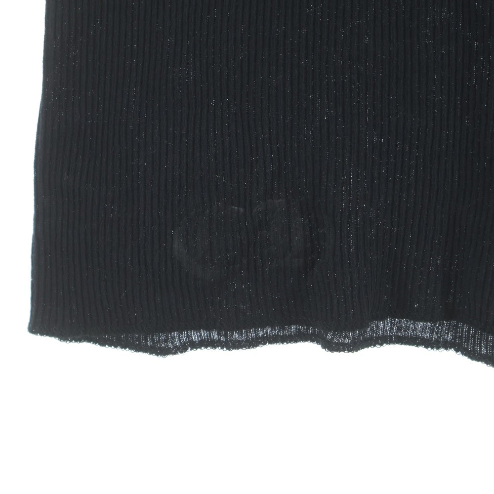 CHROME HEARTS(クロムハーツ) T BAR CRS TANK TOP ロゴ クロス プリント リブ タンクトップ ノースリーブ ブラック