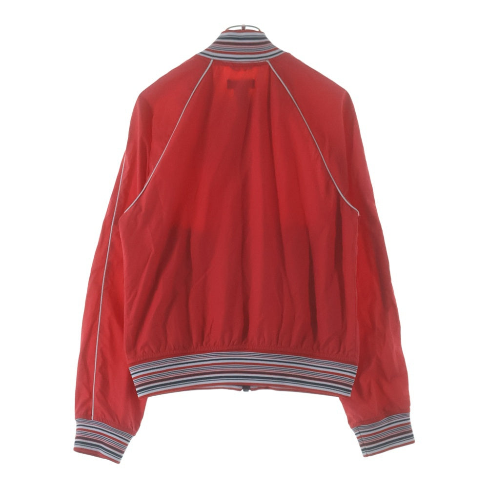 DIESEL(ディーゼル) フロントロゴ フロッキープリント ナイロン スタジアムジャケット ブルゾン レッド