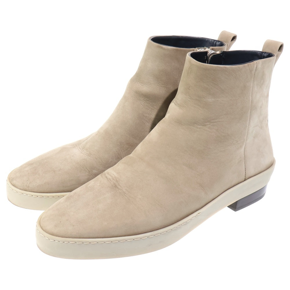 FEAR OF GOD(フィアオブゴッド) 6thコレクション チェルシーサンタフェ スエード サイドジップ ローヒール ショートブーツ ベージュ