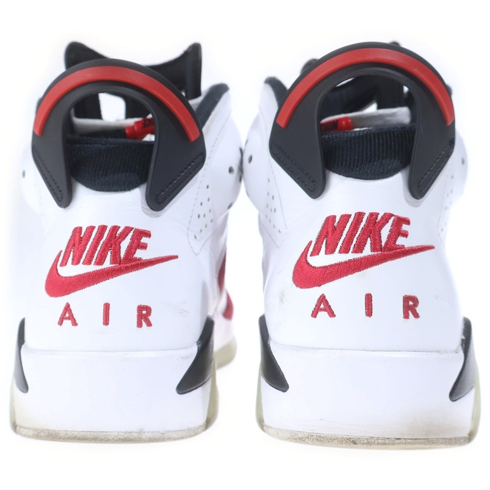 NIKE(ナイキ) AIR JORDAN 6 RETRO CARMINE エアジョーダン6 カーマイン ハイカットスニーカー ホワイト/レッド US7.5/25.5cm CT8529-106