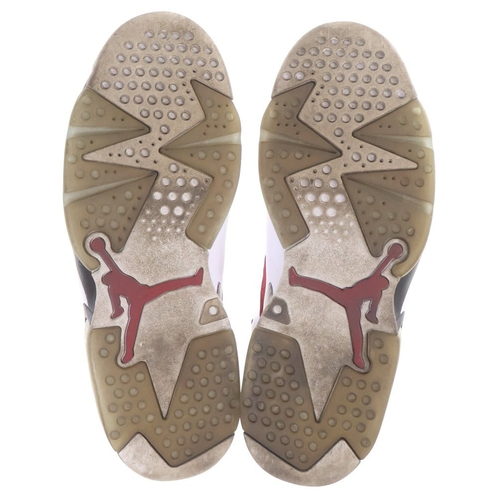 NIKE(ナイキ) AIR JORDAN 6 RETRO CARMINE エアジョーダン6 カーマイン ハイカットスニーカー ホワイト/レッド US7.5/25.5cm CT8529-106