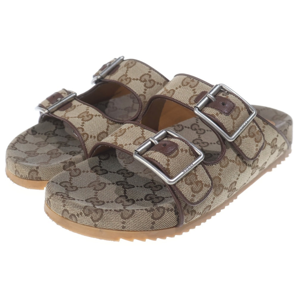 GUCCI(グッチ) 23SS GGキャンバス ストラップスライドサンダル ベージュ 658020