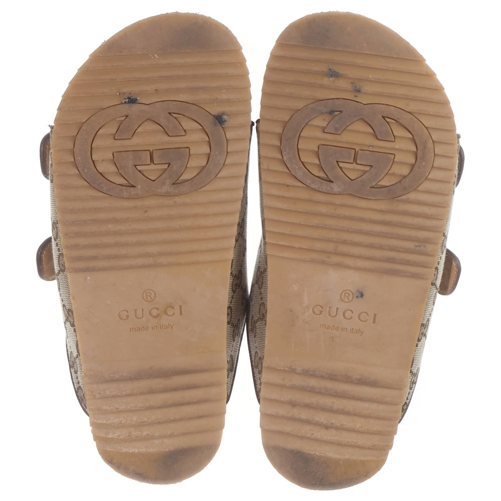 GUCCI(グッチ) 23SS GGキャンバス ストラップスライドサンダル ベージュ 658020