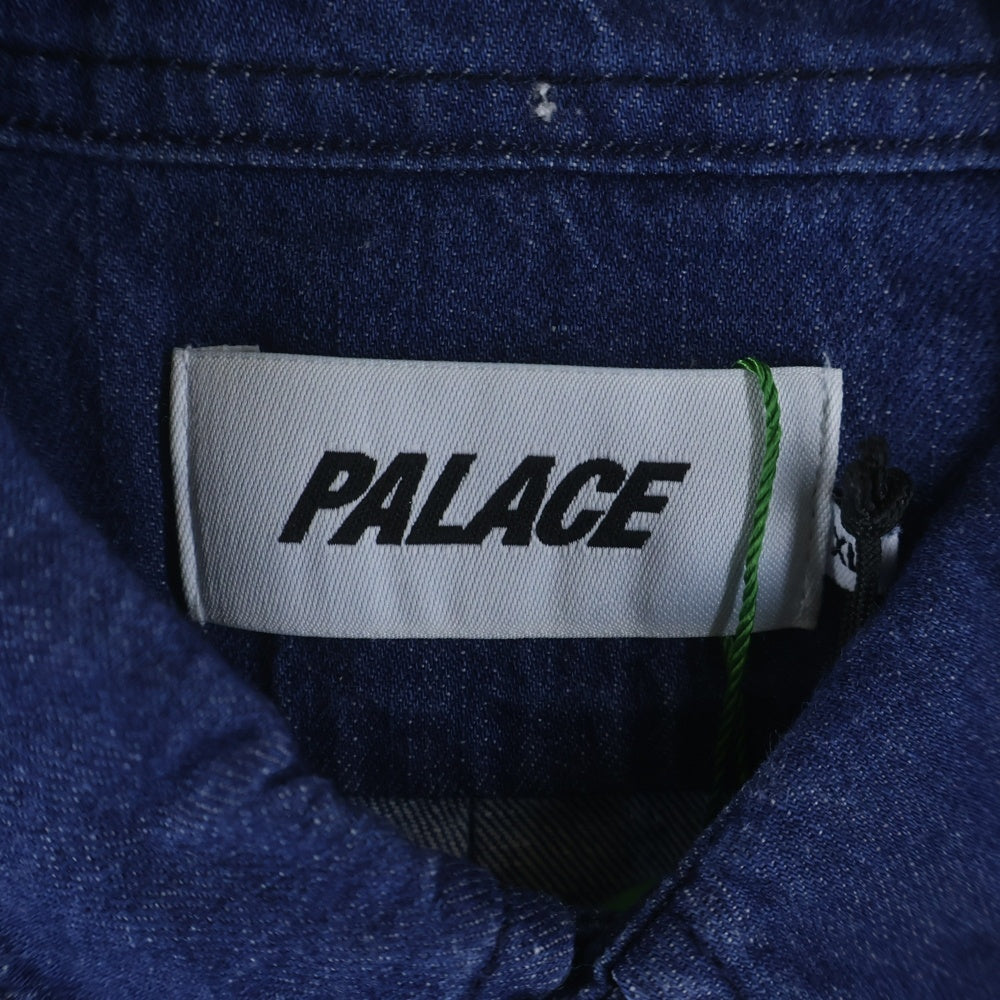 Palace Skateboards(パレススケートボーズ) 20AW ×Looney Tunes Tweety-p Shirt ルーニー・テューンズ 両面刺繍 デニムシャツ 長袖シャツ インディゴ
