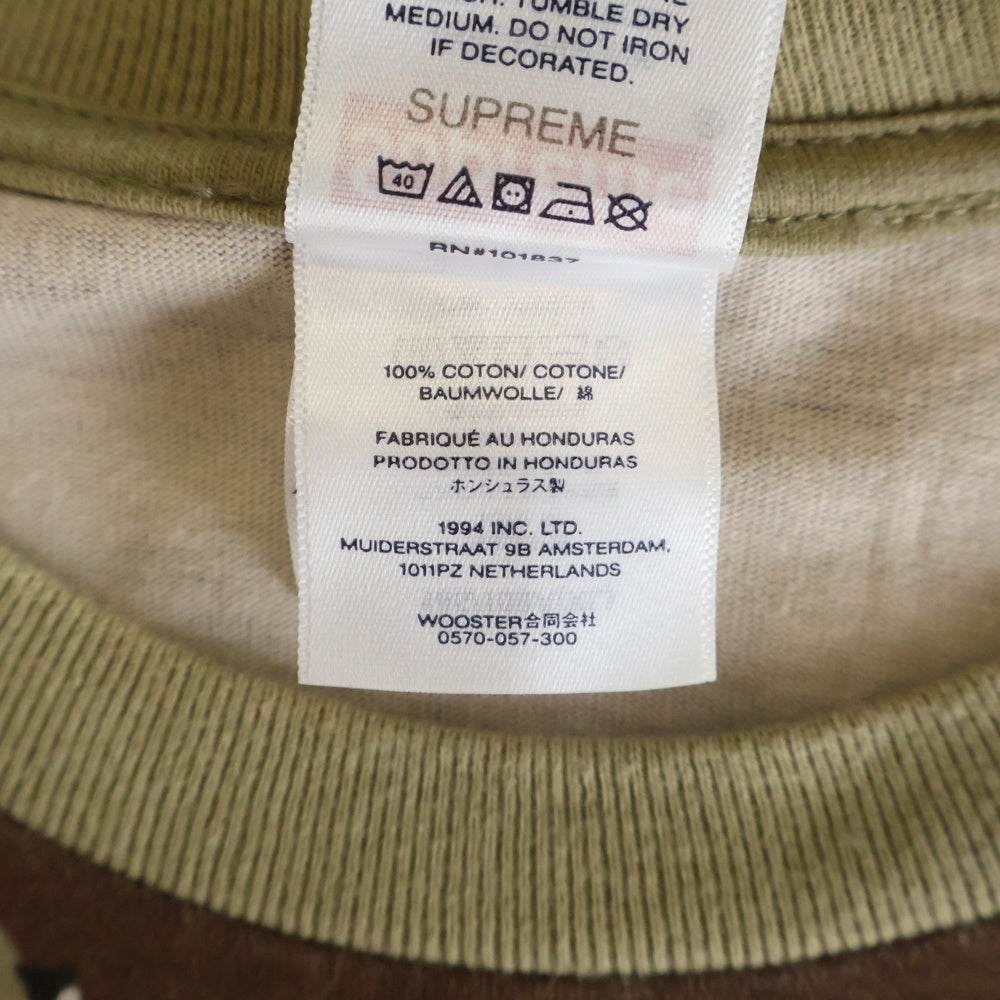 SUPREME(シュプリーム) 25SS Aphex Twin Windowlicker Tee エイフェックス ツイン ウィンドウリッカー フォトプリント カモ柄 クルーネック 半袖Tシャツ カットソー カーキ